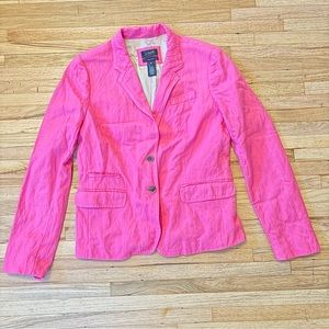 J. Crew Hot Pink Schoolboy Blazer
